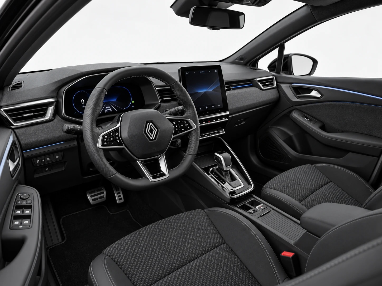 Renault Clio 5 E-Tech Rouge 2026 — intérieur et poste de conduite